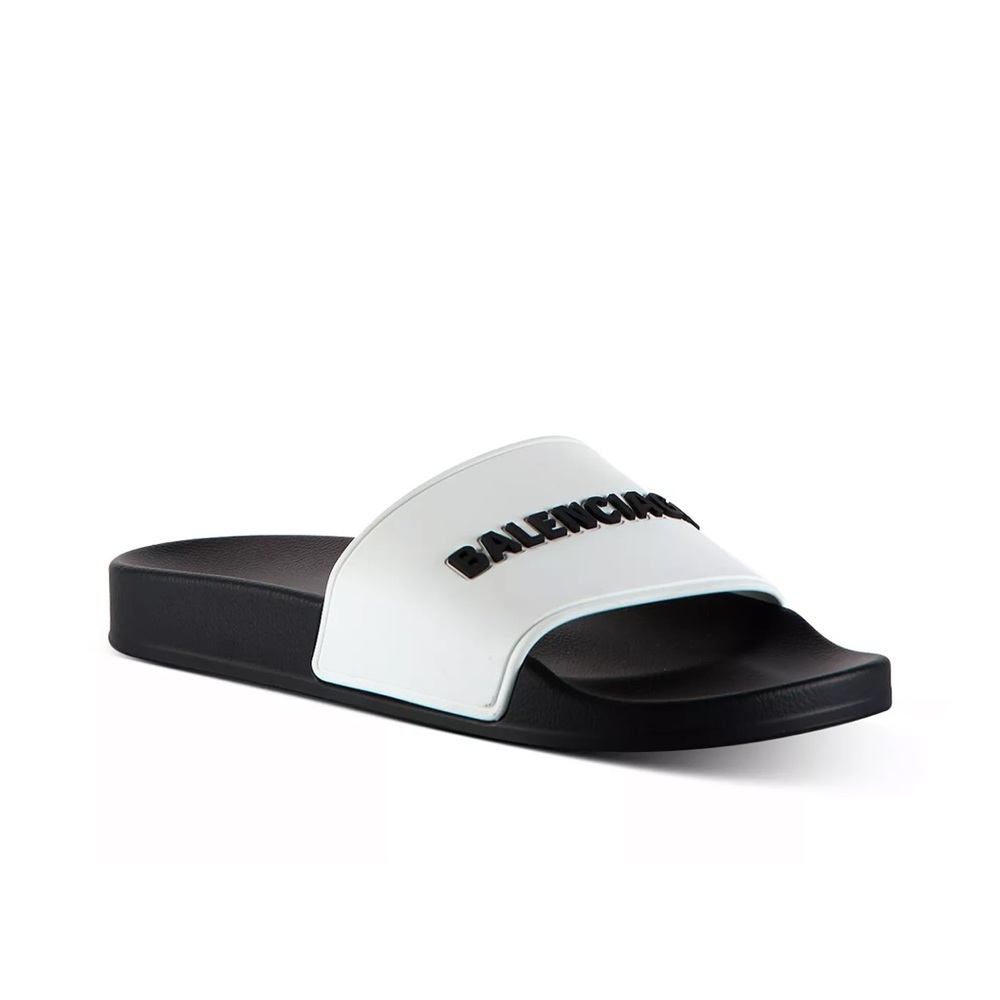 Balenciaga white slides